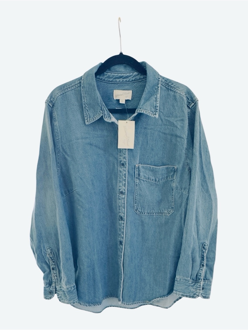 Universal Thread Light Blue Denim Button-Down Shirt/ Size XX- Large